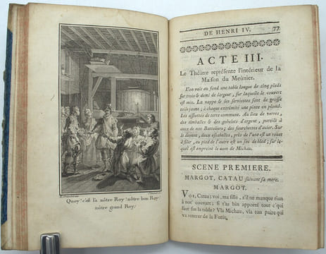 La Partie de chasse de Henri IV, comédie en trois actes & en prose, avec quatre estampes en taille-douce, d'après les dessins de M. Gravelot.
. ...