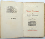 Le Divan d'amour du Chérif Soliman. Traduit de l'arabe sur le manuscrit unique par Iskandar-Al-Maghribi.
 par AL-MAGHRIBI (Iskandar)
