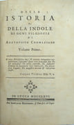 Della istoria e della indole di ogni filosofia.
 par AGATOPISTO CROMAZIANO (pseudo. de Buonafede Appiano)
 - Image 2