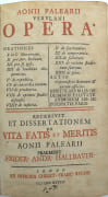 Aonii Palearii Verulani Opera. Recensuit et dissertationem de vita, fatis, et meritis Aonii Palearii praemisit Frider. Andr. Hallbauer. 
 par PALEARIO (Aonio).
 - Image 2
