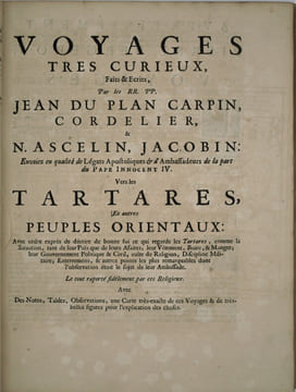 VOYAGES FAITS PRINCIPLEMENT EN ASIE DAN LES XII,XIII,XIV ET XV e SIECLES, ACCOMPAGNES DE L'HISTOIRE DES SARRASINS ET DES TARTARES, ET PRECEDES D'UN ...