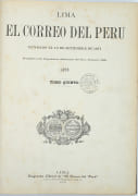 El Correo del Perú. Periódico semanal con ilustraciones mensuales. Fundado el 16 de setiembre de 1871. Premiado en las exposiciones industriales del Perú, Francia y Chile.
 par PÉREZ (Trinidad Manuel, directeur et fondateur)
 - Image 1