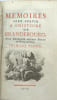 M&eacute;moires pour servir &agrave; l'histoire de la maison de Brandebourg. FREDERIC II DE PRUSSE
