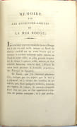 Mémoires sur quelques parties de l’Égypte, comprenant : Notice sur le séjour des Hébreux en Égypte et sur leur fuite dans le désert ; Mémoire sur les tribus arabes des déserts de l’Égypte ; Mémoire sur la ville et la vallée de Qoçeir  et sur les peuples nomades qui habitent cette partie de l’ancienne Troglodytique ; Mémoire sur les anciennes limites de la mer Rouge ; Notice sur la Babylone d’Égypte. par BOIS-AYMÉ, Jean-Marie-Joseph-Aimé du - Image 5