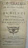 Conjuration de Nicolas Gabrini, dit de Rienzi, Tyran de Rome en 1347. Ouvrage posthume.. DU CERCEAU (Jean-Antoine)