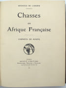 Chasses en Afrique française. Carnets de route. by BRUNEAU DE LABORIE (Émile) - Image 2
