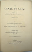 Le Canal de Suez. I. Historique administratif et actes constitutifs de la Compagnie. II. Description des travaux de premier établissement. par VOISIN-BEY (François-Philippe) - Image 2