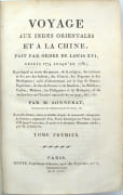 Voyage aux Indes Orientales et à la Chine, fait par ordre de Louis XVI, depuis 1774 jusqu'en 1781 ; dans lequel on traite des mœurs, de la religion, des sciences et des arts des Indiens, des Chinois, des Pégouins et des Madégasses, .... Nouvelle édition augmentée par SONNERAT, Pierre. - Image 2