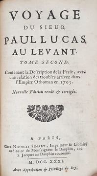 VOYAGE DU SIEUR LUCAS AU LEVANT. LUCAS PAUL