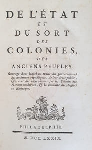 DE L'ETAT ET DU SORT DES COLONIES DES ANCIENS PEUPLES