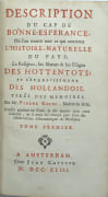 Description du Cap de Bonne-Espérance ; Ou l'on trouve tout ce qui concerne l'Histoire Naturelle du Pays ; La Religion, les Mœurs & les Usages des Hottentots ; et l'Establissement des Hollandois. Tome 1 par KOLBE (Pierre). - Image 2