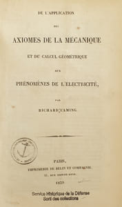 DE L'APPLICATION DES AXIOMES DE LA MECANIQUE AUX PHENOMENES DE L'ELECTRICITE