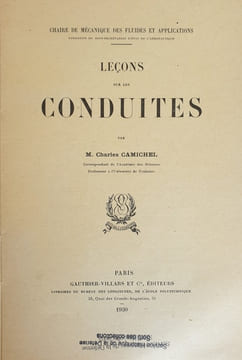LEÇONS SUR LES CONDUITES. CAMICHEL