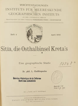 SITIA, DIE OSTHALBINSEL KRETA'S. CHALIKIOPOULOS