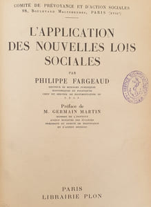 L'APPLICATION DES NOUVELLES LOIS SOCIALES