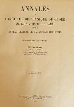 ANNALES DE L'INSTITUT DE PHYSIQUE DU GLOBE. MAURAIN