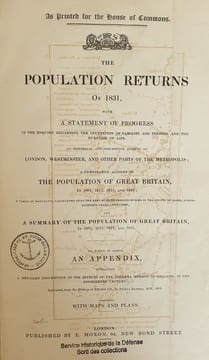 THE POPULATION RETURNS OF 1831. undefined