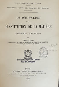 LES IDEES MODERNES SUR LA CONSTITUTION DE LA MATIERE