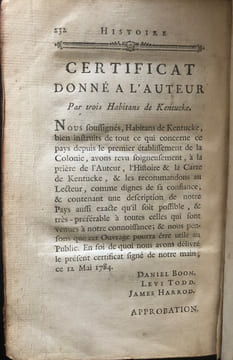 Histoire de Kentucke, nouvelle colonie à l'ouest de la Virginie. FILSON (John)