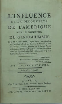 L'influence de la découverte de l'Amérique sur le bonheur du genre-humain. Genty (louis)