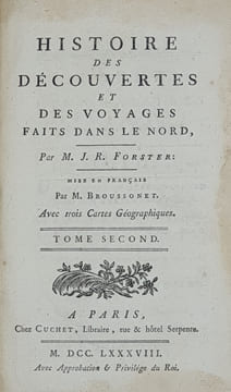 HISTOIRE DES DECOUVERTES ET DES VOYAGES FAITS DANS LE NORD. FORSTER J. RHEINHOLD