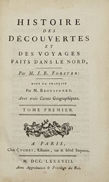 HISTOIRE DES DECOUVERTES ET DES VOYAGES FAITS DANS LE NORD. FORSTER J. RHEINHOLD
