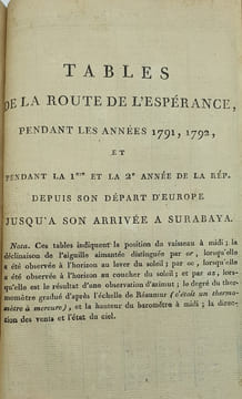 Relation du voyage à la recherche de La Pérouse, fait par ordre de l'Assemblée constituante, pendant les années 1791, 1792, et pendant la 1ère et la ...