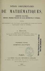 NOTIONS COMPLEMENTAIRES DE MATHEMATIQUES