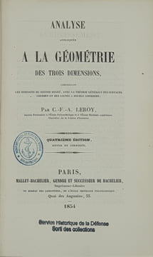 ANALYSE APPLIQUEE A LA GEOMETRIE DES TROIS DIMENSIONS. LEROY C.F.A.