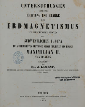 UNTERSUCHUNGEN IBER DIE RICHTUNG UNG STAKE DES ERDMAGNETISMUS. LAMONT JOHANN