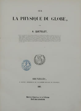 SUR LA PHYSIQUE DU GLOBE. QUETELET ADOLPHE