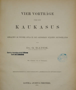 VIER VORTAGE UBER DEN KAUKASUS. RADDE