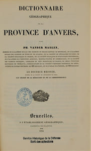 DICTIONNAIRE GEOGRAPHIQUE DE LA BELGIQUE