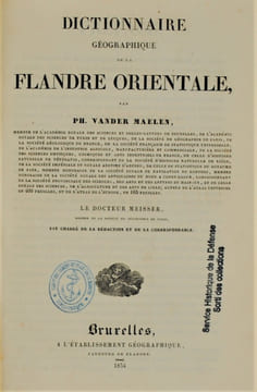 DICTIONNAIRE GEOGRAPHIQUE DE LA BELGIQUE. VANDER MAELEN PHILIPPE