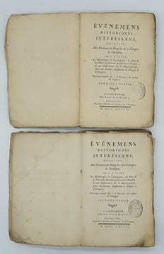 EVENEMENTS HISTORIQUES INTERESSANTS. HOLWELL JOHN ZEPHANIAH