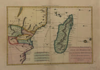 Carte du canal du Mosambique contenant l’isle de Madagascar,les Etats du Monomotapa et les Royaumes voisins par M.Bonne , ingénieur-Hydrographe de la marine