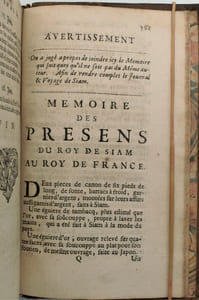 JOURNAL OU SUITE DU VOYAGE DE SIAM. En forme des lettres familières fait en 1685 et 1686 par M. L. D. C.