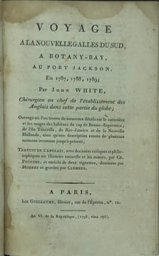 Voyage à la Nouvelle Galles du Sud, à Botany-Bay, au Port Jackson, En 1787, 1788, 1789.. WHITE (Docteur John)