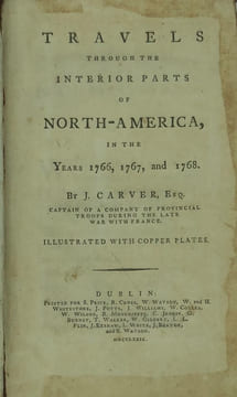 Travels Throught the interior parts of North-America in the year 1766,1767 and 1768,....illustrated with copper plates .. CARVER (Jonathan)