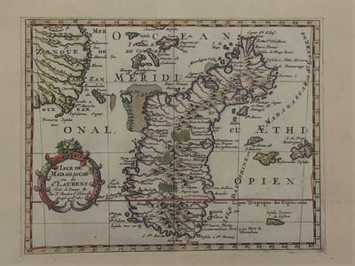 Isle de Madagascar ou de St. Laurens Tirée de Sanut par Nicolas Sanson d’Abbeville, géographe ordinaire du Roy