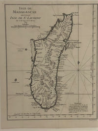 Carte de Madagascar autrement isle de st.Laurent par N.B. ingénieur de la marine 1747