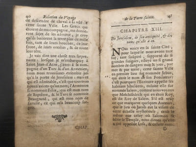 Relation nouvelle et très fidèle du Voyage de la Terre Sainte dans laquelle se voit tout ce qu’il y a de remarquable tant par Mer que par Terre, depuis le départ de Marseille jusqu’au retour de ce saint Voyage