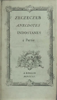 ZECZECZEB ANECDOTES INDOSTANES.