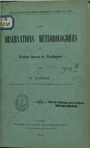 Les Observations Météorologiques du Weather Bureau de Washington suivi Les observations courantes en météorologie et comparaison des Stations de Beaulieu, Sèvres et Vacquey. 