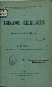 Les Observations Météorologiques du Weather Bureau de Washington suivi Les observations courantes en météorologie et comparaison des Stations de ...