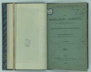 Les Observations Météorologiques du Weather Bureau de Washington suivi Les observations courantes en météorologie et comparaison des Stations de Beaulieu, Sèvres et Vacquey. 