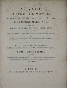 Voyage autour du monde, pendant les années 1790, 1791, et 1792, précédé d’une introduction historique ; auquel on a joint des recherches sur les terres australes de Drake, et un examen critique du voyage de Roggeween. 