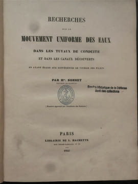 Recherches sur le mouvement uniforme des eaux dans les tuyaux de conduite et dans les canaux découverts, en ayant égard aux différences de vitesse des ...