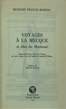 Voyages à la Mecque. . BURTON Richard