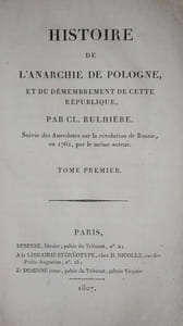HISTOIRE DE L'ANARCHIE DE POLOGNE
